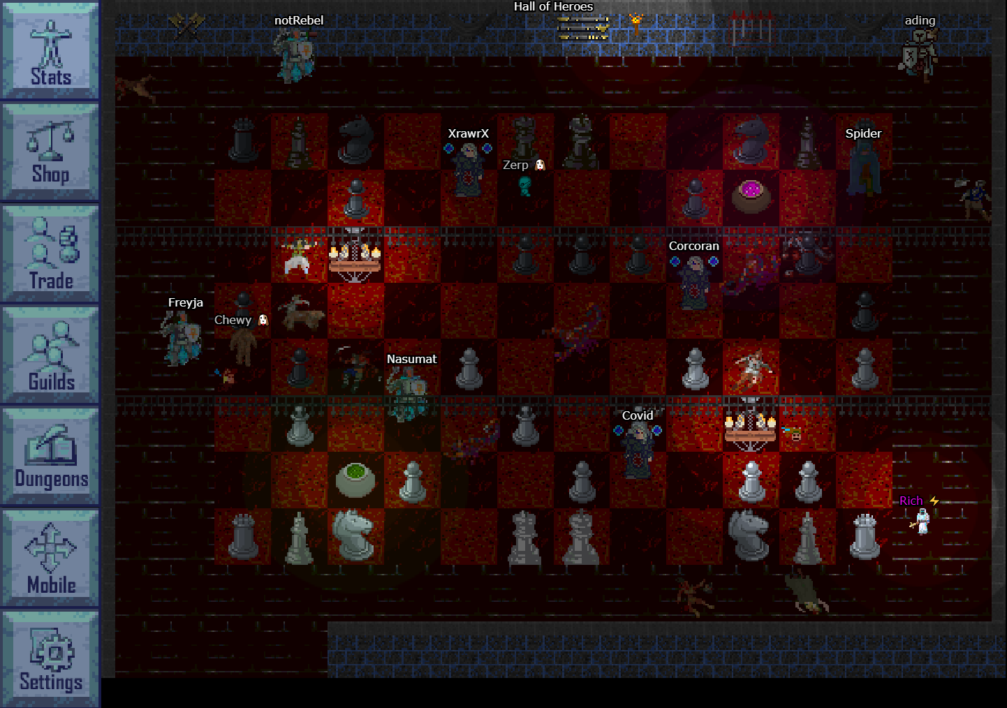 screenshot of free browser game Mirage Online Classic